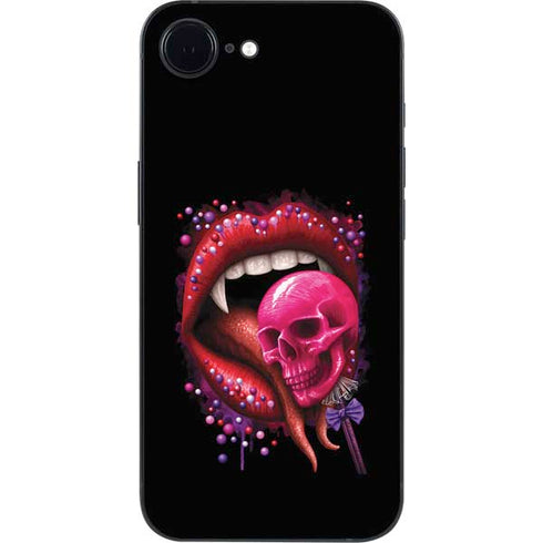 Vampire Skull Lollypop by Sarah Richter iPhone 16e Skin